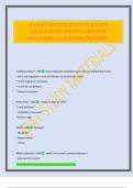 EVENT MANAGEMENT EXAM QUESTIONS WITH VERIFIED ANSWERS&period; A&plus; GRADE 2025&sol;2026&period;