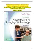 TEST BANK FOR TORRES' PATIENT CARE IN  IMAGING TECHNOLOGY 10TH EDITION BY  TERRIANN RYAN &vert;ALL CHAPTERS &vert; QUESTIONS AND  ANSWERS WITH RATIONALES  NEWEST VERSION 