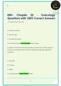 EMT- Chapter 22 - Toxicology  Questions with 100&percnt; Correct Answers