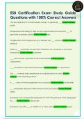 ESB Certification Exam Study Guide  Questions with 100&percnt; Correct Answers 