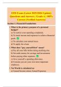 EFD Exam &lpar;Latest 2025&sol;2026 Update&rpar;  Questions and Answers &vert; Grade A &vert; 100&percnt;  Correct &lpar;Verified Answers&rpar;