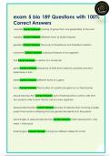 exam 5 bio 189 Questions with 100&percnt;  Correct Answers