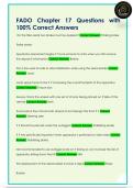 FADO Chapter 17 Questions with  100&percnt; Correct Answers