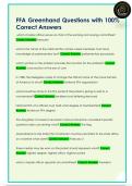 FFA Greenhand Questions with 100&percnt;  Correct Answers 