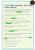FI 412 FINAL Questions with 100&percnt;  Correct Answers