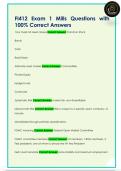FI412 Exam 1 Mills Questions with  100&percnt; Correct Answers 