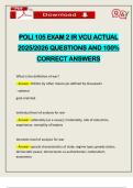 POLI 105 EXAM 2 IR VCU ACTUAL 2025&sol;2026 QUESTIONS AND 100&percnt; CORRECT ANSWERS