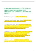 OAR FOR JURISPRUDENCE EXAM STATE OF OREGON MHACBO INFORMATION &vert; QUESTIONS AND ANSWERS LATEST 2025-2026 UPDATE