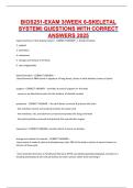 BIOS251-EXAM 3&lpar;WEEK 6-SKELETAL SYSTEM&rpar; QUESTIONS WITH CORRECT ANSWERS 2025