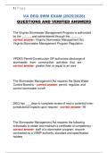 VA DEQ SWM EXAM &lpar;2025&sol;2026&rpar;  QUESTIONS AND VERIFIED ANSWERS