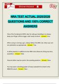 NRA TEST ACTUAL 2025&sol;2026 QUESTIONS AND 100&percnt; CORRECT ANSWERS