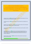 HEALTH INFORMATION MANAGEMENT EXAM QUESTIONS WITH VERIFIED ANSWERS&period; A&plus; GRADE 2025&sol;2026&period;