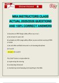 NRA INSTRUCTORS CLASS ACTUAL 2025&sol;2026 QUESTIONS AND 100&percnt; CORRECT ANSWERS