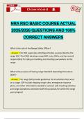 NRA RSO BASIC COURSE ACTUAL 2025&sol;2026 QUESTIONS AND 100&percnt; CORRECT ANSWERS