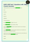 FLETC UPTP Test 1 Questions with 100&percnt;  Correct Answers 