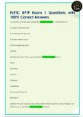 FLETC UPTP Exam 1 Questions with  100&percnt; Correct Answers