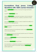 Foundations Final Jersey College  Questions with 100&percnt; Correct Answers