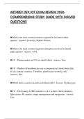 ARTHREX DEX IOT EXAM REVIEW 2026 COMPREHENSIVE STUDY GUIDE WITH SOLVED QUESTIONS