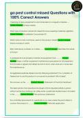 ga pest control missed Questions with  100&percnt; Correct Answers