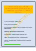 HOSA - ORAL HEALTH AND NUTRITION EXAM QUESTIONS WITH VERIFIED ANSWERS&period; A&plus; GRADE 2025&sol;2026&period;