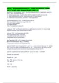 ADULT ECHOCARDIOGRAPHY COMPREHENSIVE EXAM QUESTIONS AND ANSWERS GRADED A&plus;