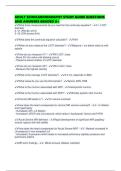 ADULT ECHOCARDIOGRAPHY STUDY GUIDE QUESTIONS AND ANSWERS GRADED A&plus;