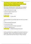The Bonus CPP Exam &lpar;with Payroll Source Section Reference&rpar; Exam Actual Questions and Answers 2026&period;docx