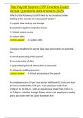 The Payroll Source CPP Practice Exam Actual Questions and Answers 2026&period;docx