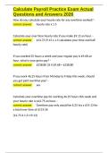 Calculate Payroll Practice Exam Actual Questions and Answers 2026&period;docx