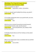 Workday Pro Payroll Exam Actual Questions and Answers 2026&period;docx