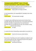 CompensationMGMT Quiz 8 Exam Actual Questions and Answers 2026&period;docx