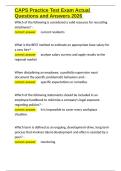 CAPS Practice Test Exam Actual Questions and Answers 2026&period;docx