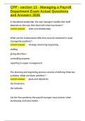 CPP - section 13 - Managing a Payroll Department Exam Actual Questions and Answers 2026&period;docx