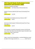 FPC Payroll Study Guide Exam Actual Questions and Answers 2026&period;docx