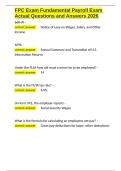 FPC Exam Fundamental Payroll Exam Actual Questions and Answers 2026&period;docx