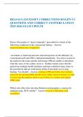 RELIAS-LANCESOFT CORRECTIONS RN&sol;LPN-V1 QUESTIONS AND CORRECT ANSWERS LATEST 2025-2026 EXAM UPDATE