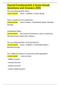 Payroll Fundamentals 2 Exam Actual Questions and Answers 2026&period;docx