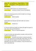 payroll compliance legislation final exam - Chapters 5-9 questions and answers&period;docx