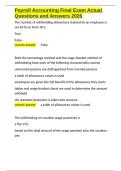 Payroll Accounting Final Exam Actual Questions and Answers 2026&period;docx