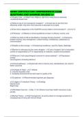 AONN CERTIFICATION COMPREHENSIVE EXAM QUESTIONS AND ANSWERS GRADED A&plus;