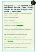 Geri &lpar;Exam 2&rpar; EXAM &lpar;updated 2025&rpar;  Questions & Answers &vert; Latest Already  Graded A&plus; UPDATE 2025&vert;2026 Geri  &lpar;Exam 2&rpar; Study Guide 