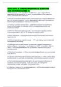 ASNT LEVEL III COMPREHENSIVE EXAM QUESTIONS AND ANSWERS GRADED A&plus;
