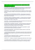 ASNT LEVEL III CORE EXAM MANUAL QUESTIONS AND ANSWERS GRADED A&plus;