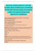 AIN3701 ASSIGNMENT 2 STUDY  GUIDE 2026 COMPLETE ANSWERS  WITH DETAILED EXPLANATIONS  &vert;&vert; 100&percnt; GUARANTEED PASS  <RECENT VERSION>
