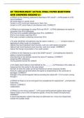 AV TECHNOLOGIST ACTUAL FINAL PAPER QUESTIONS AND ANSWERS GRADED A&plus;