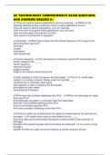 AV TECHNOLOGIST COMPREHENSIVE EXAM QUESTIONS AND ANSWERS GRADED A&plus;