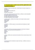 AV TECHNOLOGIST EXAMS EVALUATION QUESTIONS AND ANSWERS GRADED A&plus;