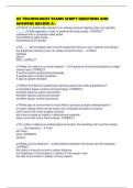AV TECHNOLOGIST EXAMS SCRIPT QUESTIONS AND ANSWERS GRADED A&plus;