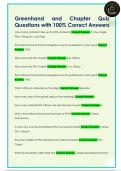 Greenhand and Chapter Quiz  Questions with 100&percnt; Correct Answers 
