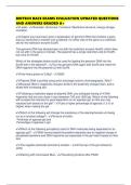 BIOTECH BACE EXAMS EVALUATION UPDATED QUESTIONS AND ANSWERS GRADED A&plus;